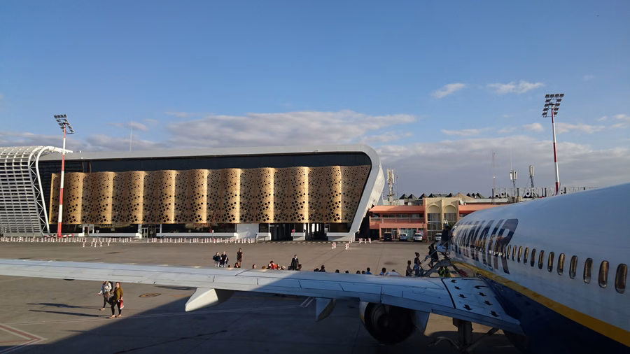 Marrakech airport arrival